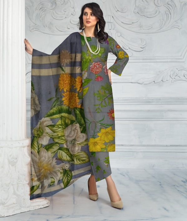 3 Piece – Embroidered Suit