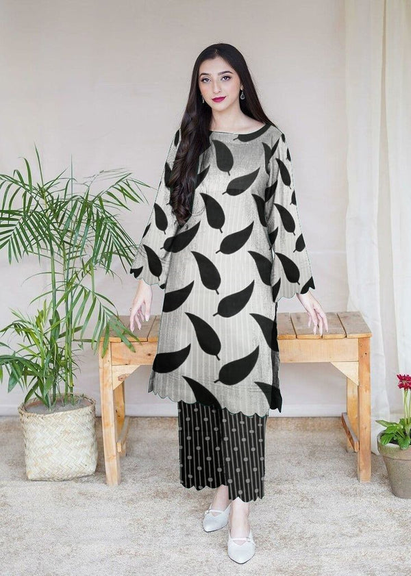 2 Piece Embroidered Suit