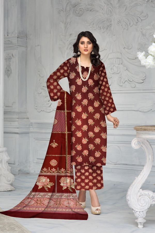3 Piece – Embroidered Suit